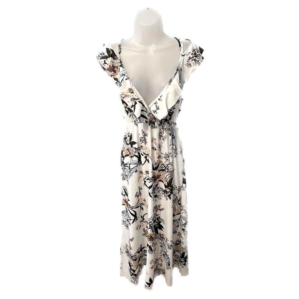 Flowy Off-shoulder Floral Dress